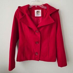 FIORUCCI | Wool Jacket Hooded Red Sz XS